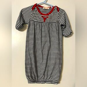 Baby Luigi Embroidered Crawfish
Striped Sack Gown Size 0-3 Months
Long Sleeve